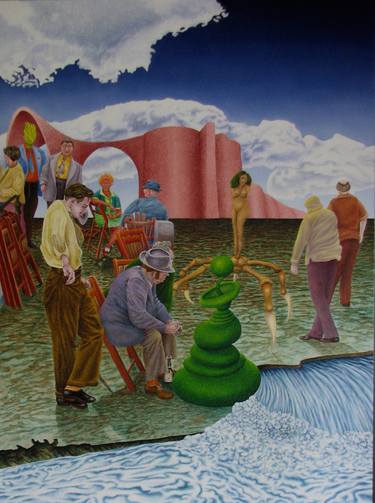 Original Surrealism People Paintings by Joe Stavec