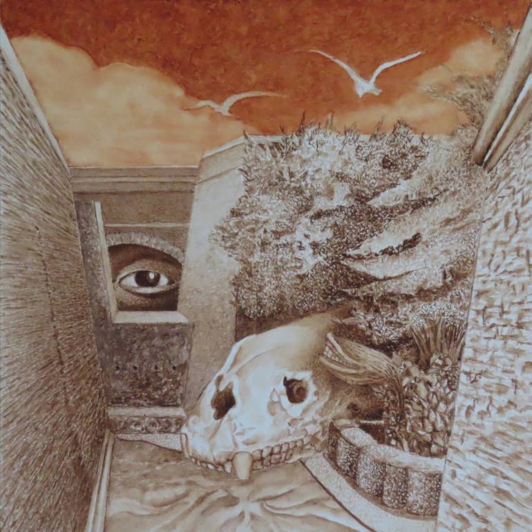 Original Surrealism Fantasy Painting by Joe Stavec