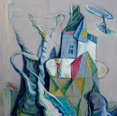 Original Figurative Abstract Paintings by Vasily Tryndyk