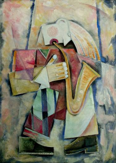 Saatchi Art Artist Vasily Tryndyk; Paintings, “Saxophonist” #art
