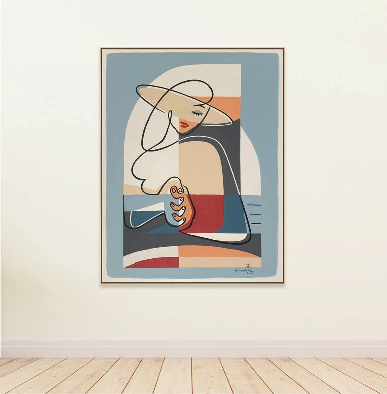 Original Abstract Nude Painting by Bernard Simunovic