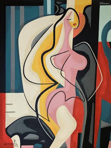 Original Abstract Nude Paintings by Bernard Simunovic