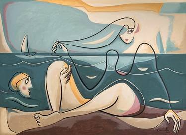 Saatchi Art Artist Bernard Simunovic; Paintings, “A waterside rendezvous” #art