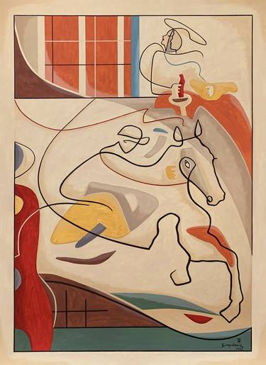 Print of Abstract Horse Paintings by Bernard Simunovic