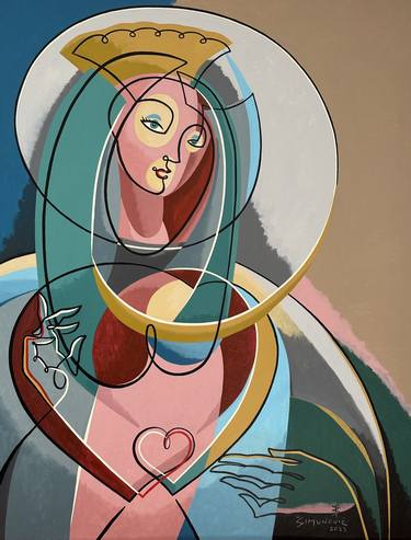 Original Abstract Religion Paintings by Bernard Simunovic