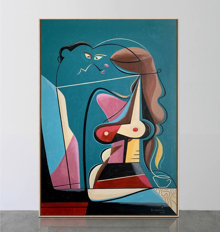 Original Abstract Love Painting by Bernard Simunovic