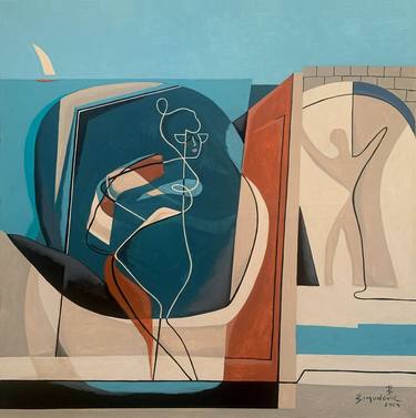 Original Abstract Women Paintings by Bernard Simunovic