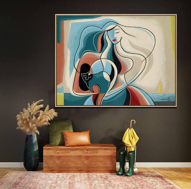 Original Abstract Animal Painting by Bernard Simunovic