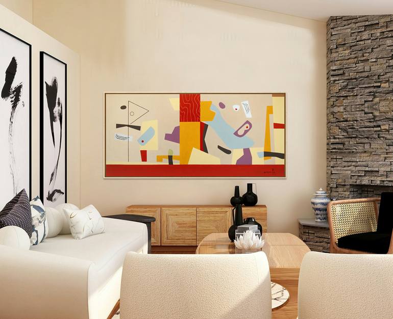 Original Abstract Expressionism Abstract Painting by Bernard Simunovic