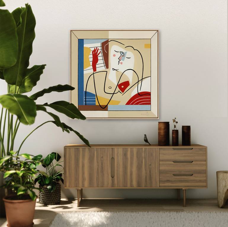 Original Abstract Expressionism People Painting by Bernard Simunovic