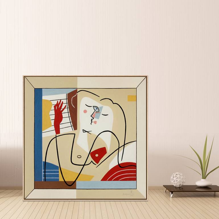 Original Abstract Expressionism People Painting by Bernard Simunovic