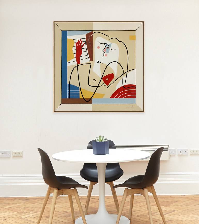 Original Abstract Expressionism People Painting by Bernard Simunovic
