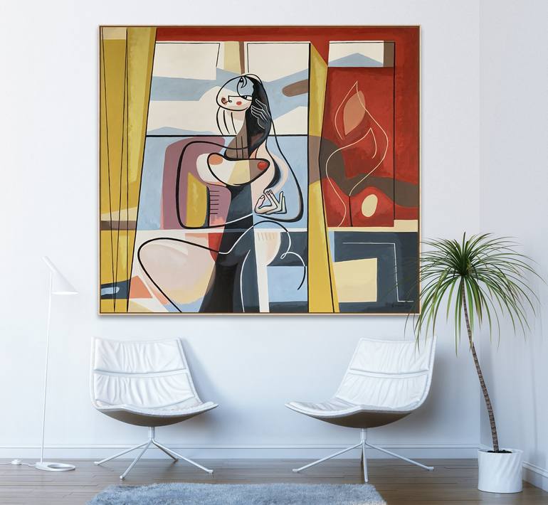Original Abstract Expressionism Women Painting by Bernard Simunovic