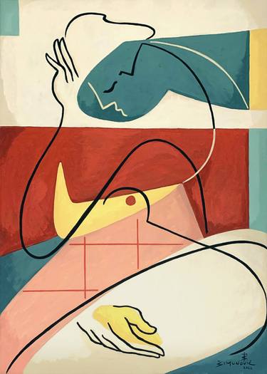 Original Abstract Expressionism Love Paintings by Bernard Simunovic