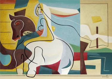 Original Abstract Expressionism Animal Paintings by Bernard Simunovic