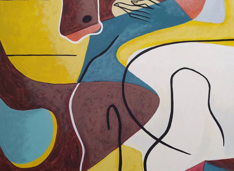 Original Abstract Expressionism Animal Painting by Bernard Simunovic