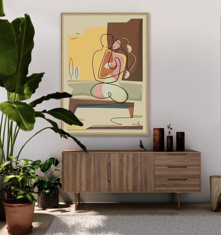 Original Abstract Love Painting by Bernard Simunovic