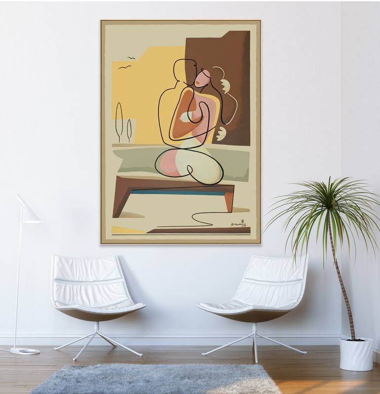 Original Abstract Love Painting by Bernard Simunovic