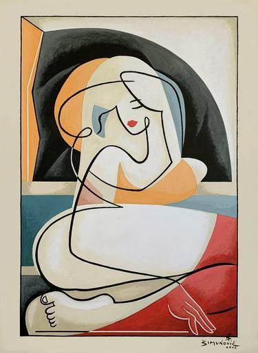 Original Conceptual Women Paintings by Bernard Simunovic