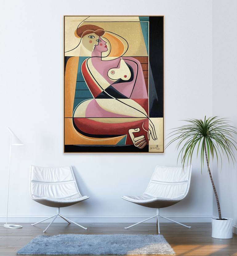 Original Abstract Love Painting by Bernard Simunovic