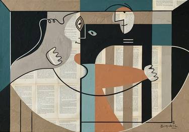 Print of Abstract People Collage by Bernard Simunovic