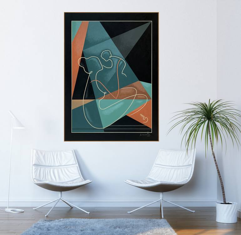 Original Abstract Expressionism Abstract Painting by Bernard Simunovic