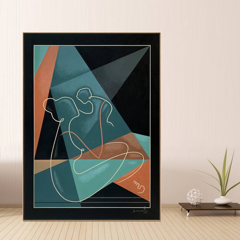 Original Abstract Expressionism Abstract Painting by Bernard Simunovic