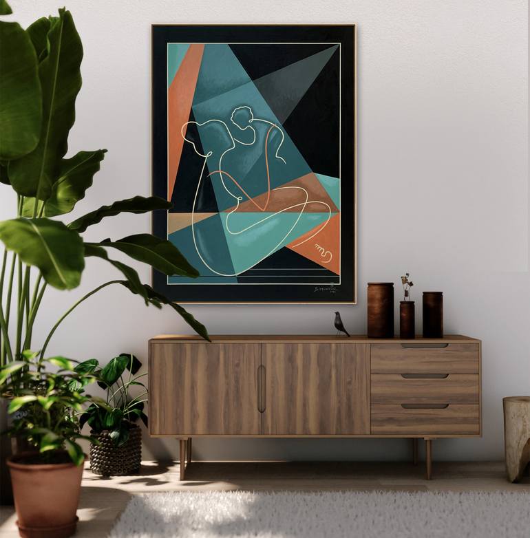 Original Abstract Expressionism Abstract Painting by Bernard Simunovic