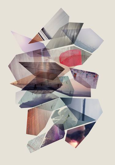 Original Abstract Collage by Robert Houzar