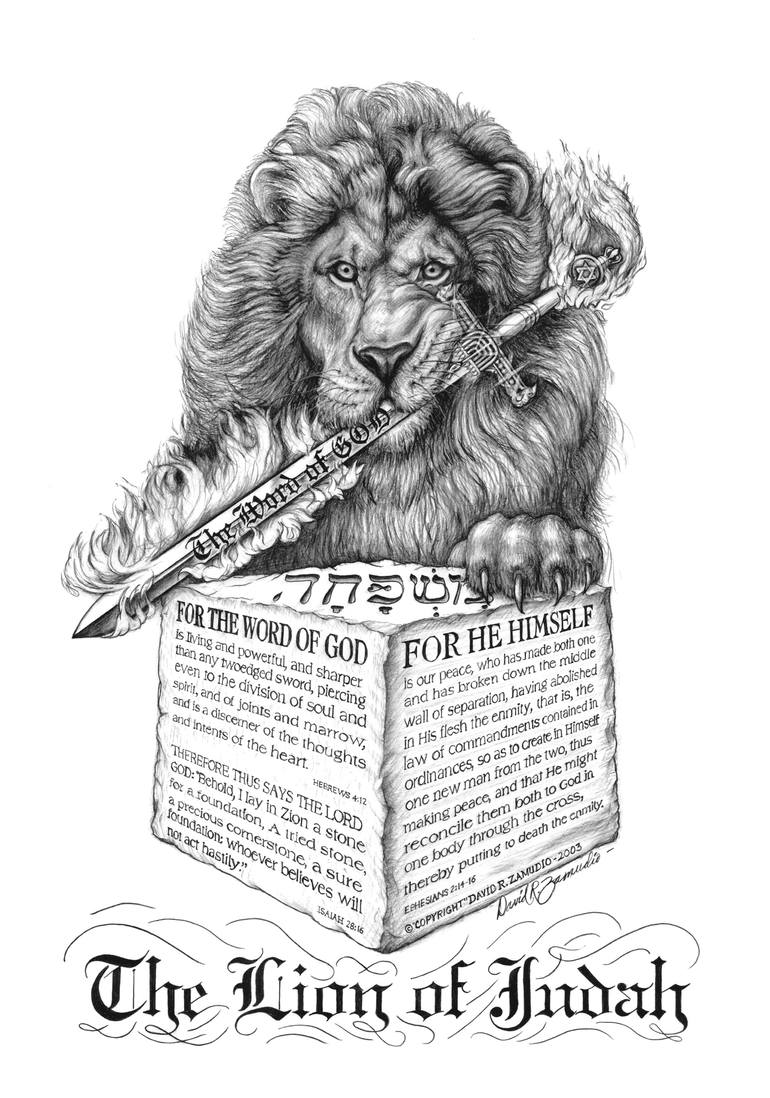 lion of judah drawing