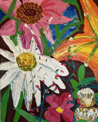 Original Expressionism Floral Paintings by Liam Porisse