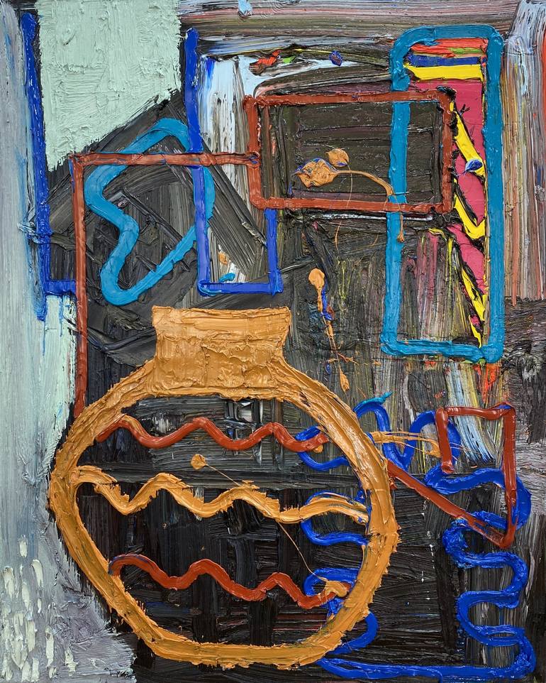 Original Abstract Still Life Painting by Liam Porisse