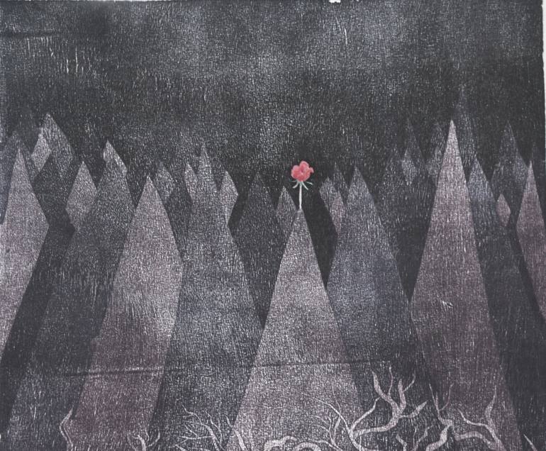 Original Expressionism Love Printmaking by Suk Raat