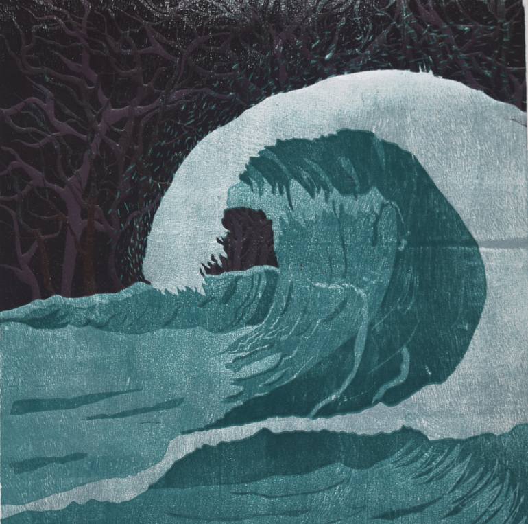 Original Expressionism Love Printmaking by Suk Raat