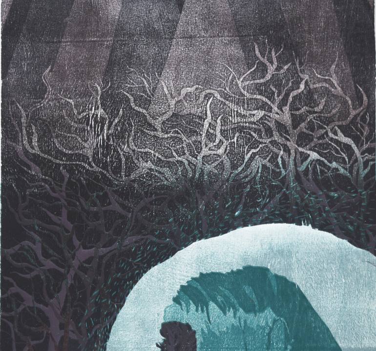 Original Expressionism Love Printmaking by Suk Raat