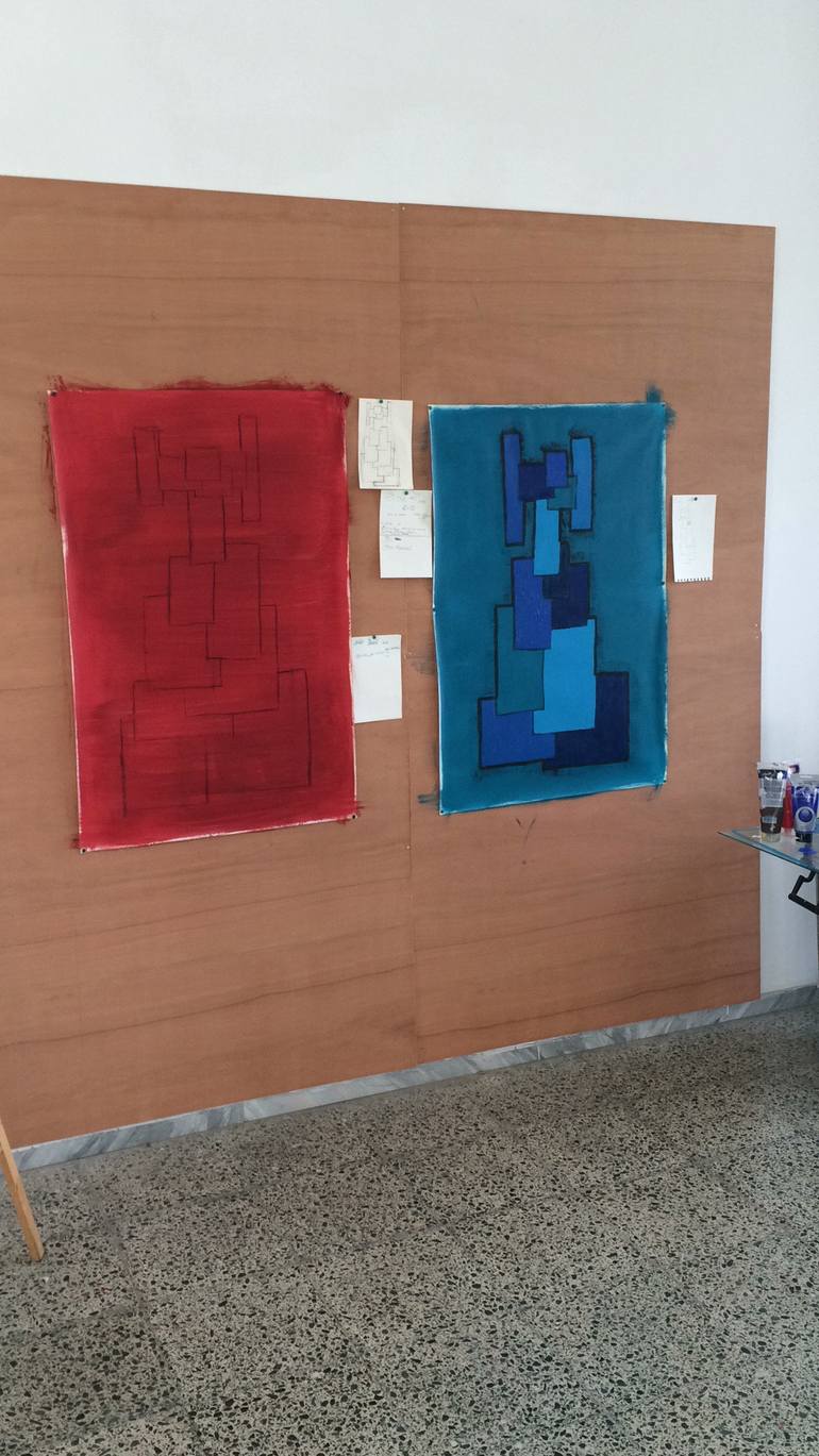 Original Conceptual Abstract Painting by Meneer Stilfanti
