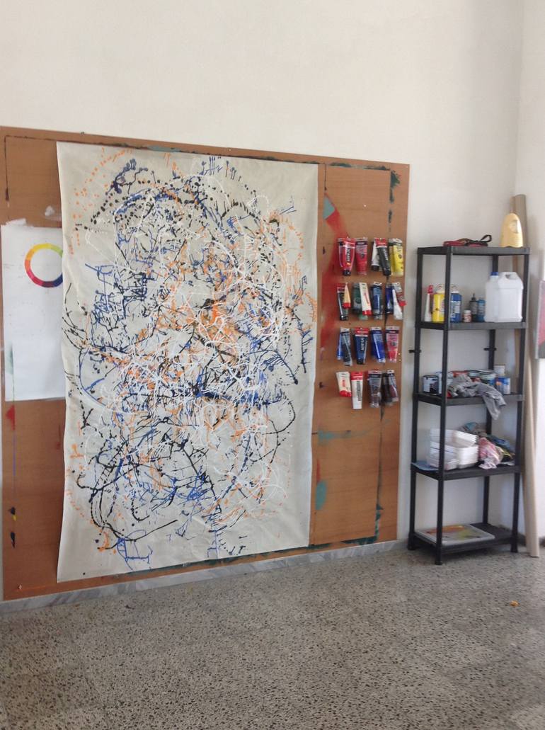 Original Abstract Expressionism Abstract Painting by Meneer Stilfanti