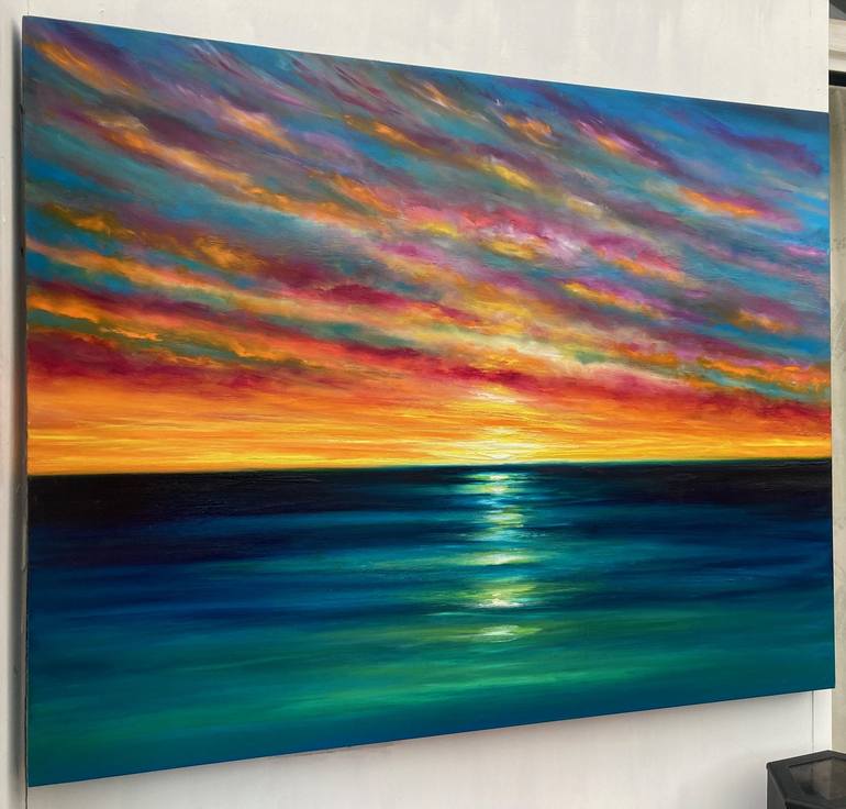 Original Abstract Seascape Painting by Julia Everett