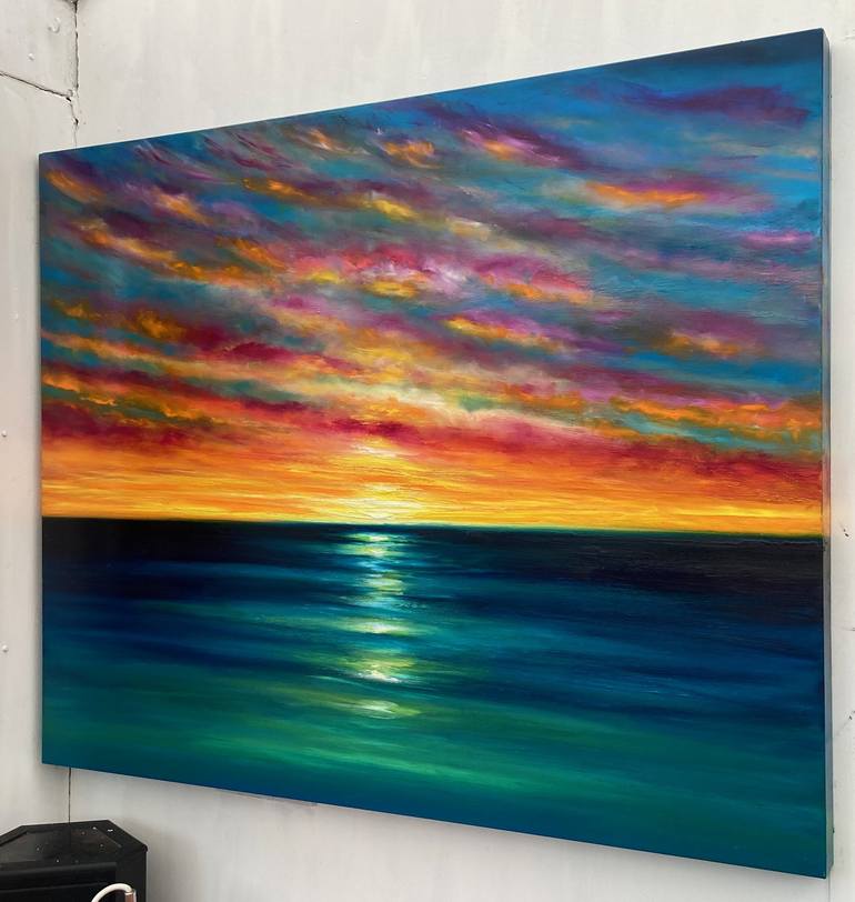 Original Abstract Seascape Painting by Julia Everett