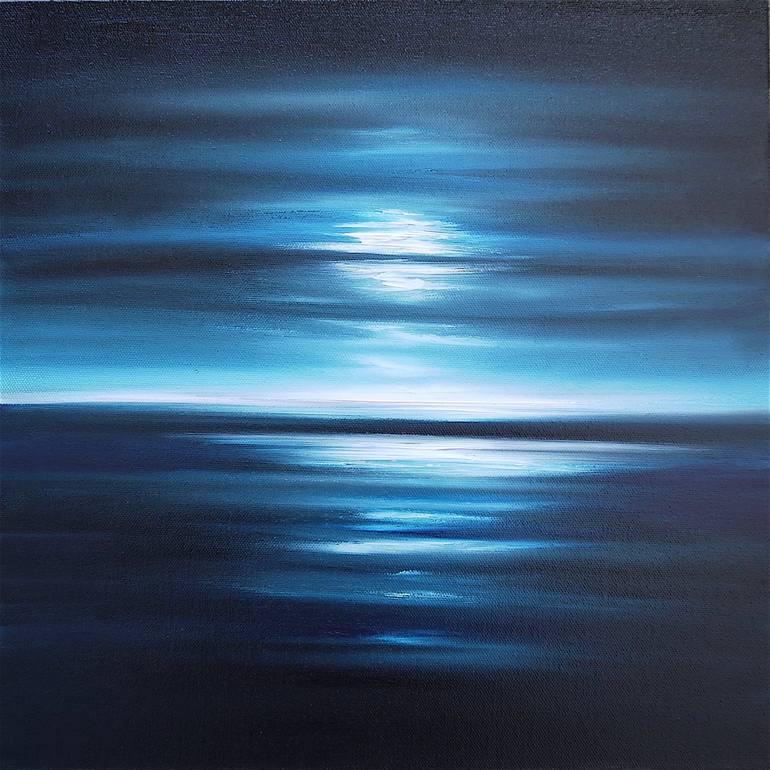 Full Moon Rising Painting By Julia Everett Saatchi Art