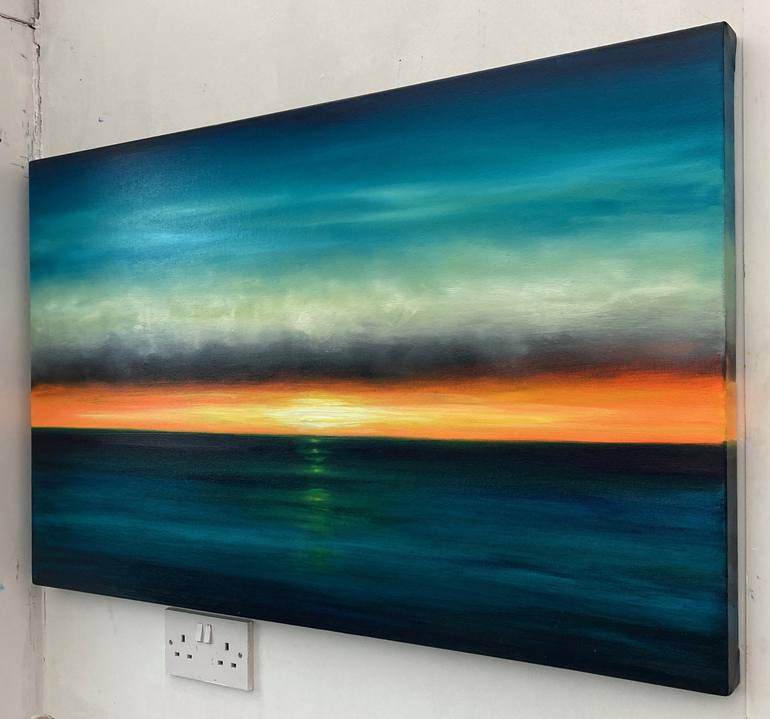 Original Abstract Seascape Painting by Julia Everett