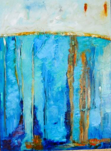 Original Abstract Expressionism Abstract Paintings by Eleni Pappa Tsantilis