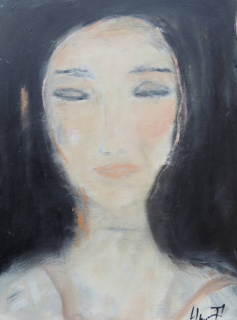 Original Abstract Portrait Painting by Eleni Pappa Tsantilis