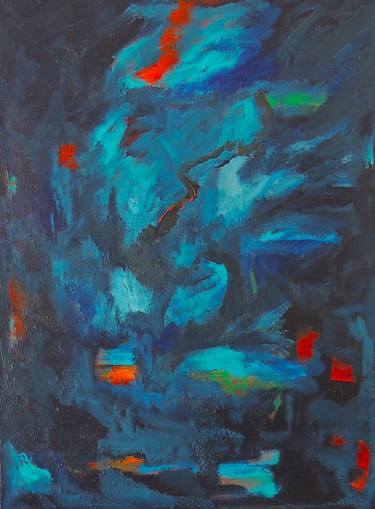 Original Abstract Expressionism Abstract Paintings by Eleni Pappa Tsantilis