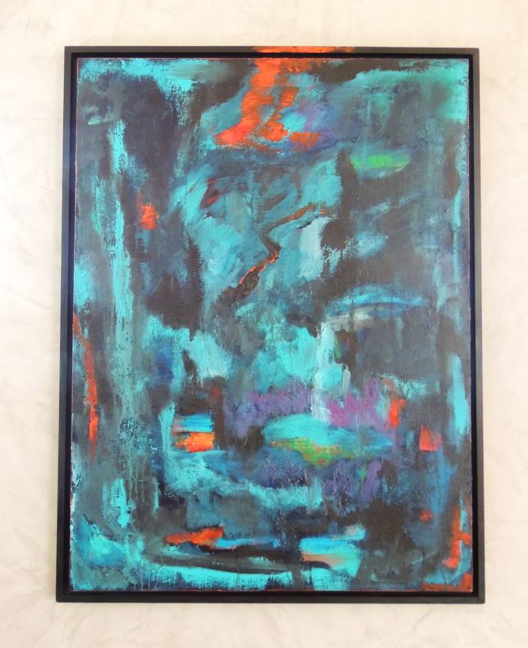 Original Abstract Expressionism Abstract Painting by Eleni Pappa Tsantilis