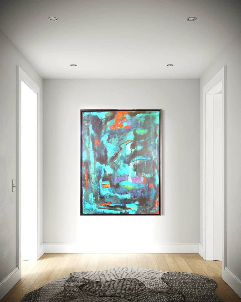 Original Abstract Expressionism Abstract Painting by Eleni Pappa Tsantilis