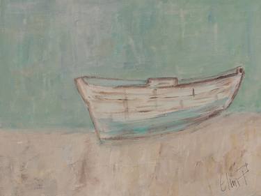 Print of Boat Paintings by Eleni Pappa Tsantilis