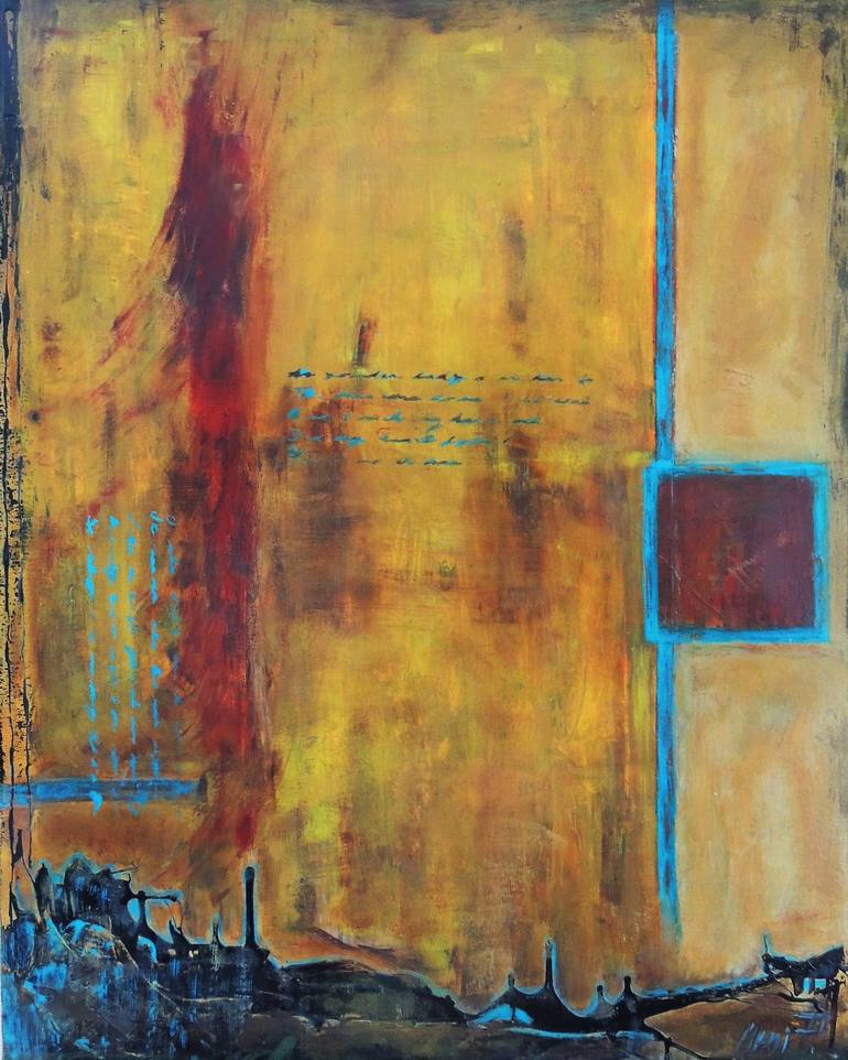 Original Abstract Expressionism Abstract Painting by Eleni Pappa Tsantilis