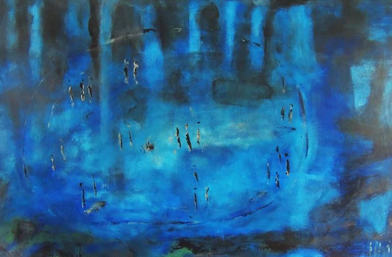 Original Figurative Abstract Painting by Eleni Pappa Tsantilis