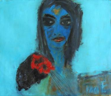 Print of Abstract Expressionism Portrait Paintings by Eleni Pappa Tsantilis